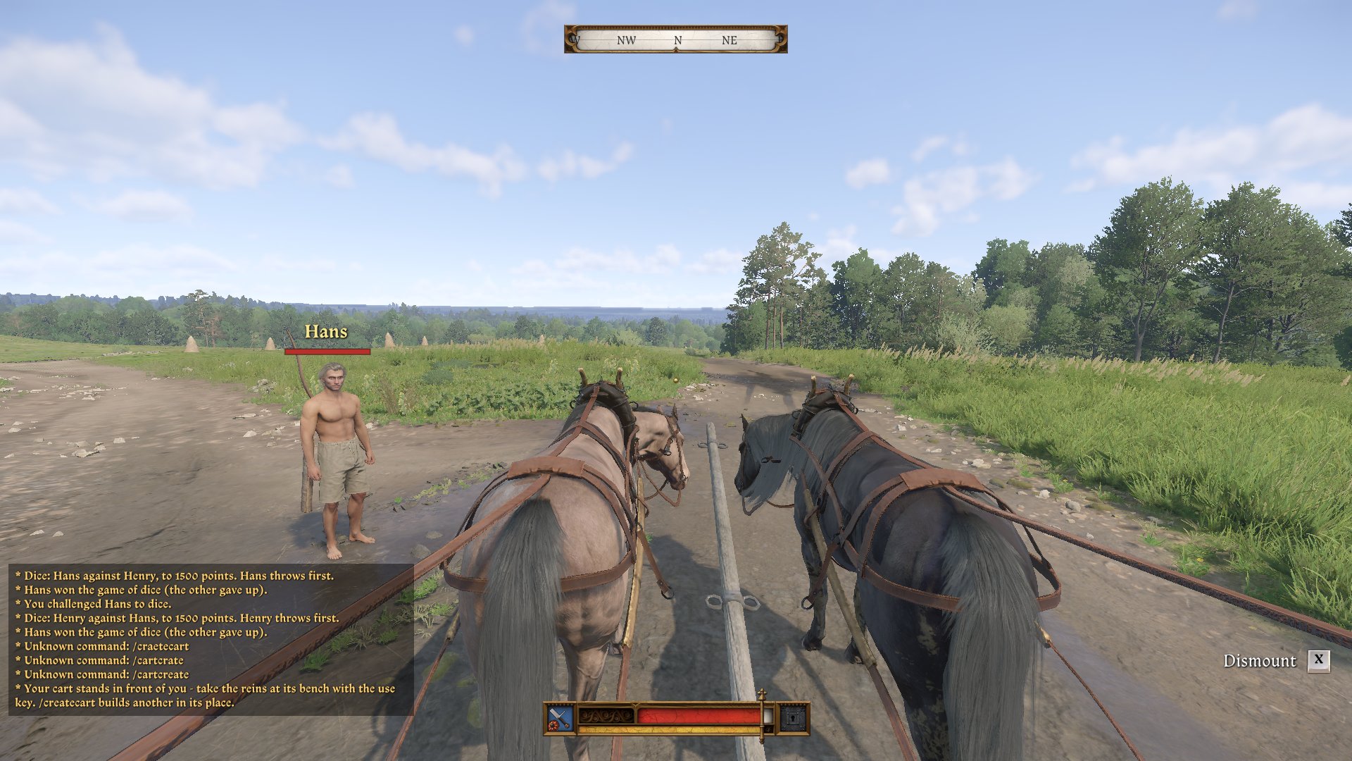 At the reins of a wagon